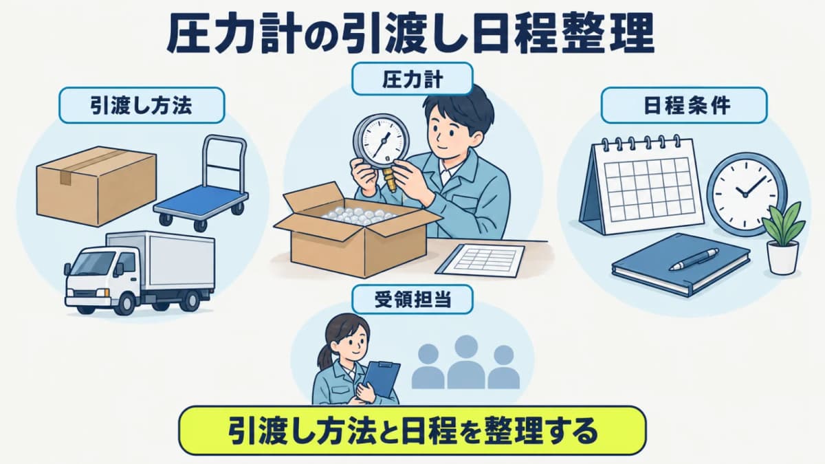 圧力計の引渡し方法と日程を停止計画と合わせて確認する