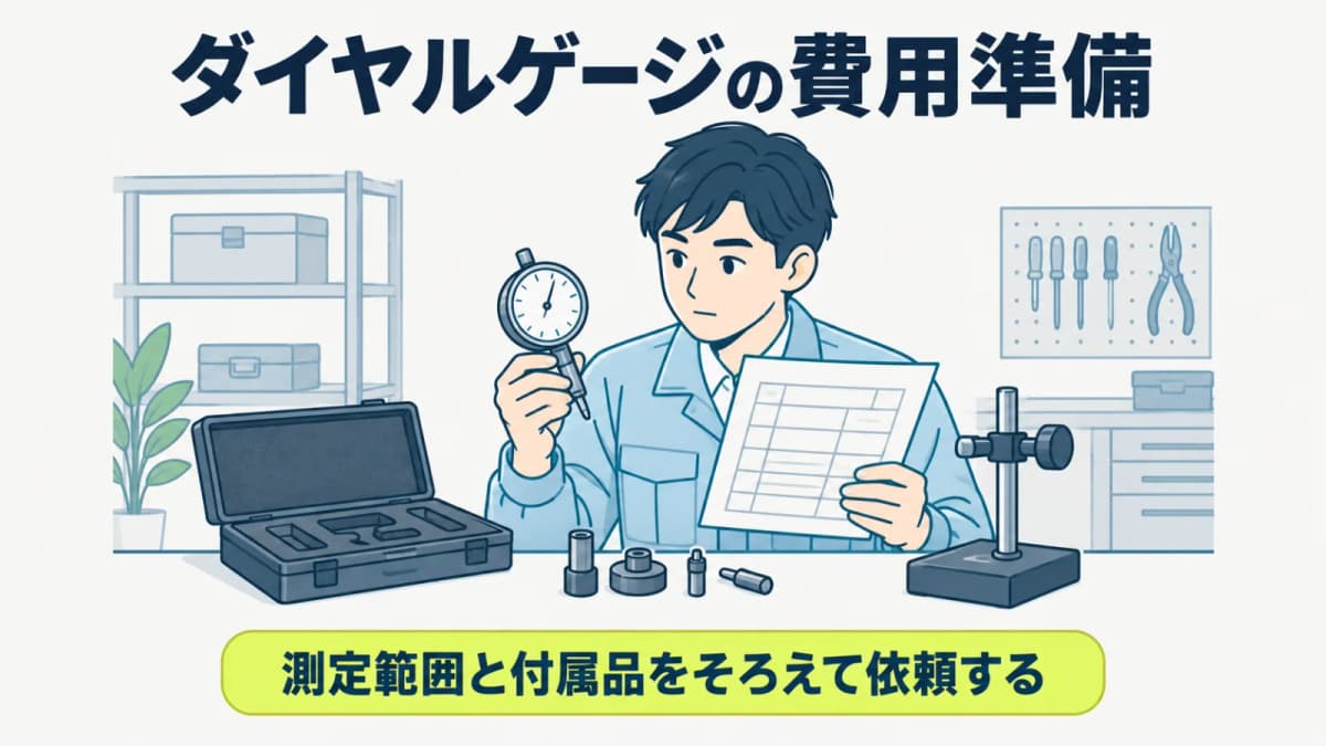 ダイヤルゲージの校正費用|測定範囲と付属品をそろえる依頼前確認【2026年版】