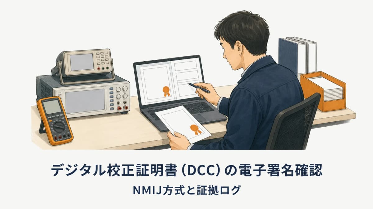 デジタル校正証明書(DCC)の電子署名確認|NMIJ方式と証拠ログ【2026年版】