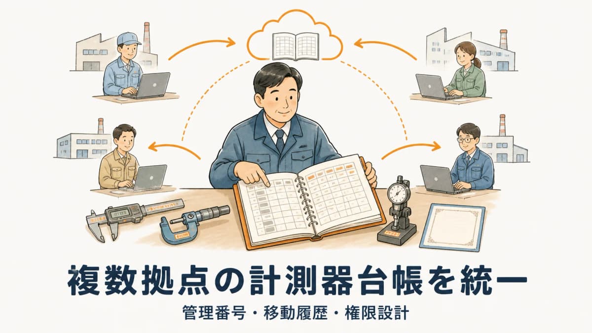 複数拠点の計測器台帳を統一する方法|管理番号・移動履歴・権限設計【2026年版】