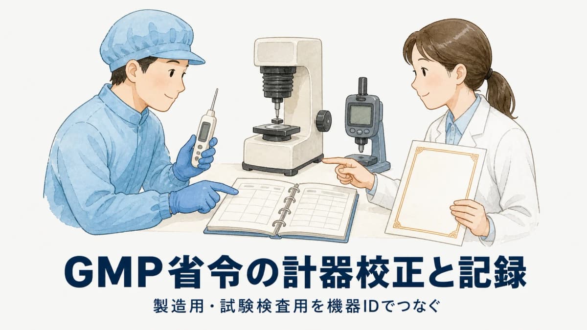 GMP省令の計器校正と記録|第10条第9号・第11条第7号の実務【2026年版】