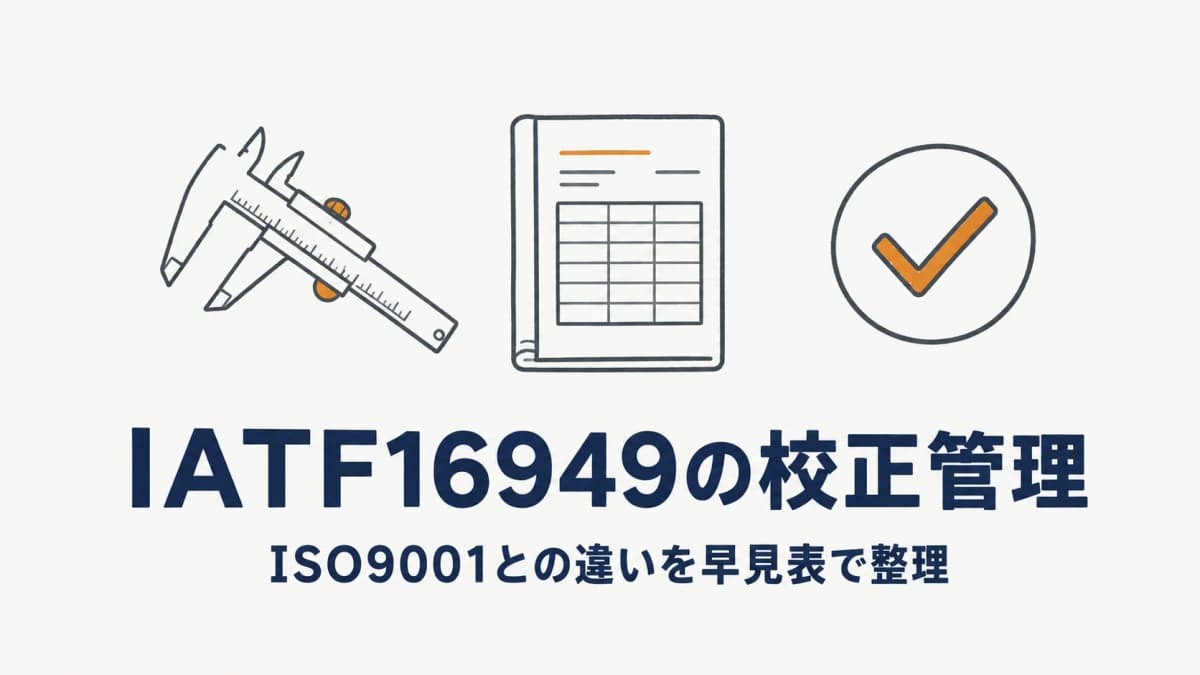 IATF16949の校正管理要求とISO9001との違い【差分早見表・2026年版】