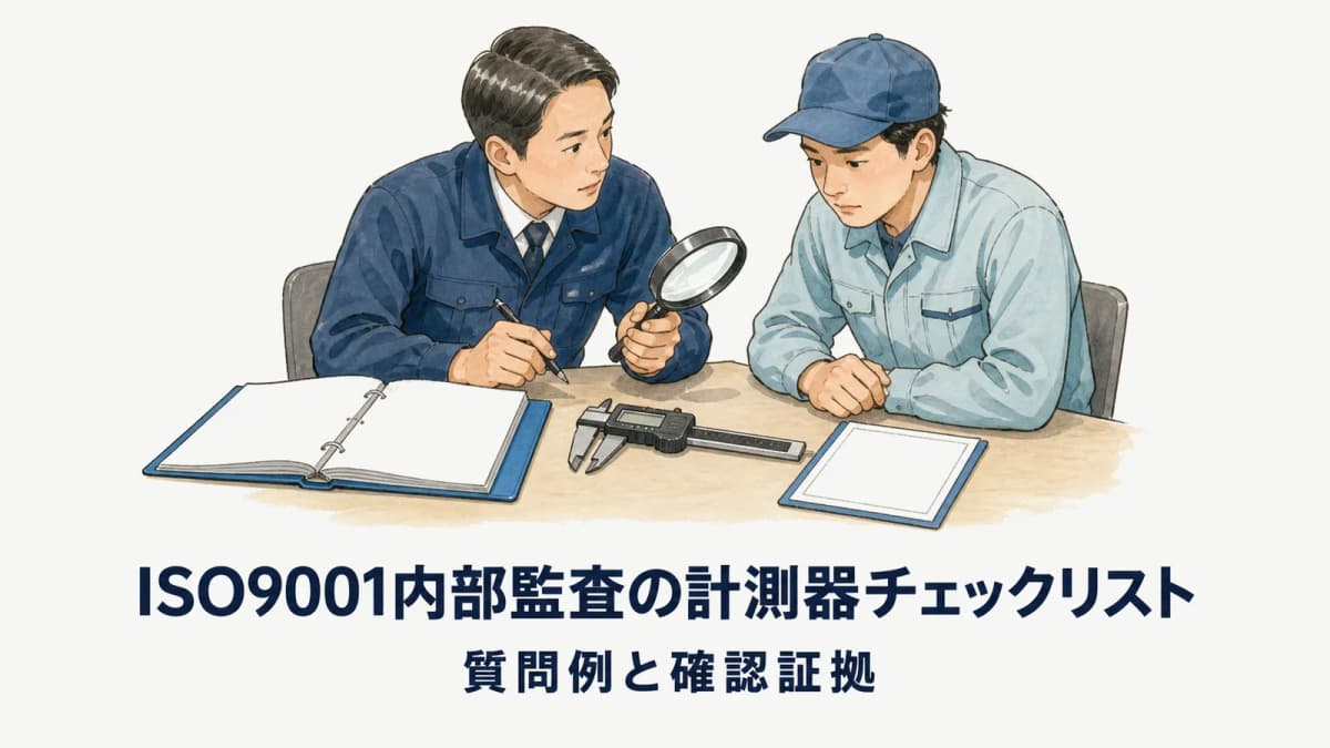 ISO9001内部監査の計測器チェックリスト|質問例と確認証拠【2026年版】