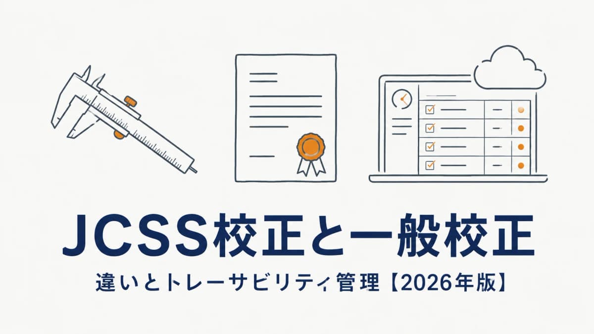 JCSS校正とトレーサビリティとは|一般校正との違いと管理のしかた【2026年版】