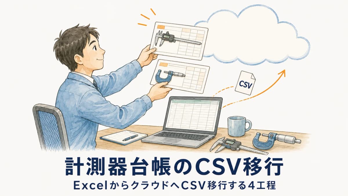 計測器台帳をExcelからクラウドへCSV移行する手順【完全版】