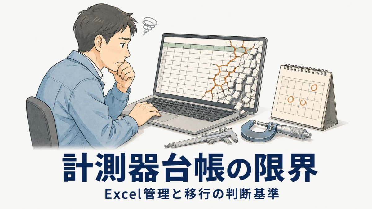 計測器台帳をExcel管理する限界と移行の判断基準【製造業】