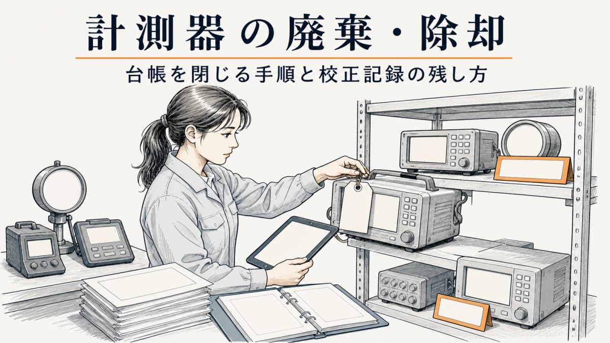 計測器の廃棄・除却|台帳を閉じる手順と校正記録の残し方