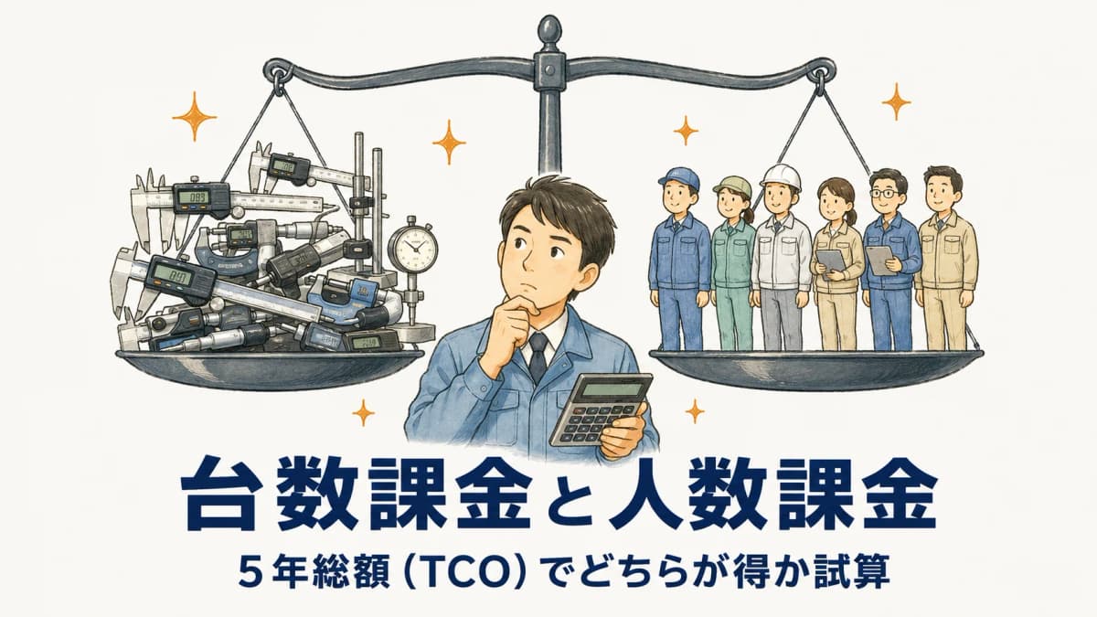 計測器管理は台数課金と人数課金どちらが得か|総額試算【2026年版】