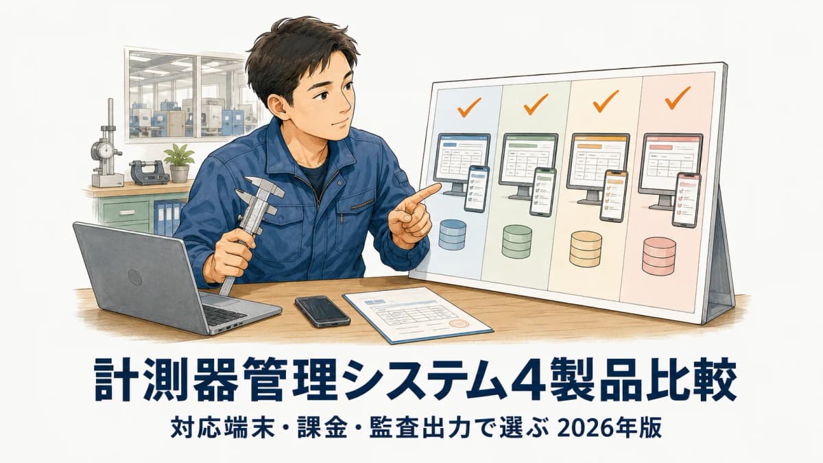 計測器管理システム4製品の比較|対応端末・課金・監査出力【2026年版】