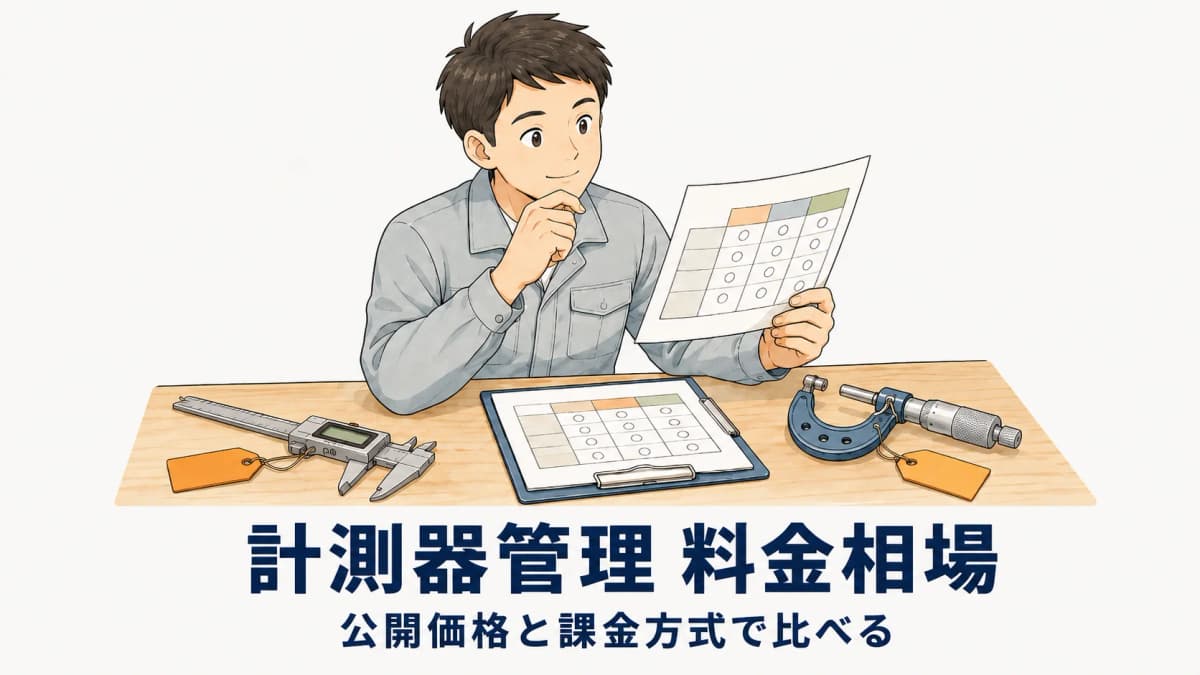 計測器管理システムの料金・費用相場|公開価格と課金方式【2026年版】