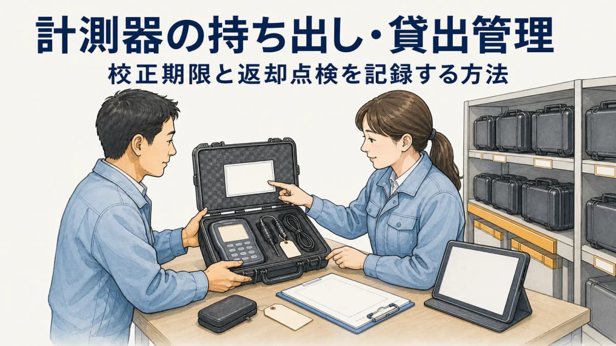 計測器の持ち出し・貸出管理|校正期限と返却点検を記録する方法