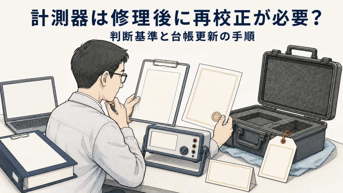 計測器は修理後に再校正が必要?判断基準と台帳更新の手順