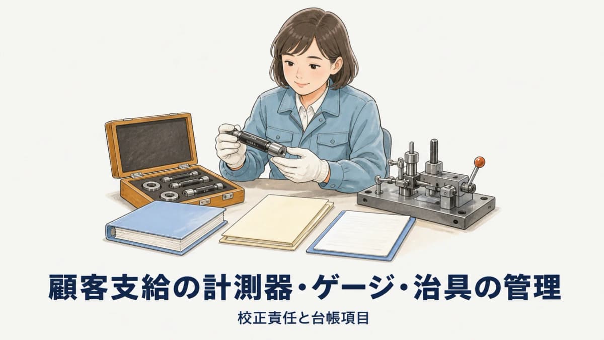 顧客支給の計測器・ゲージ・治具の管理|校正責任と台帳項目【2026年版】