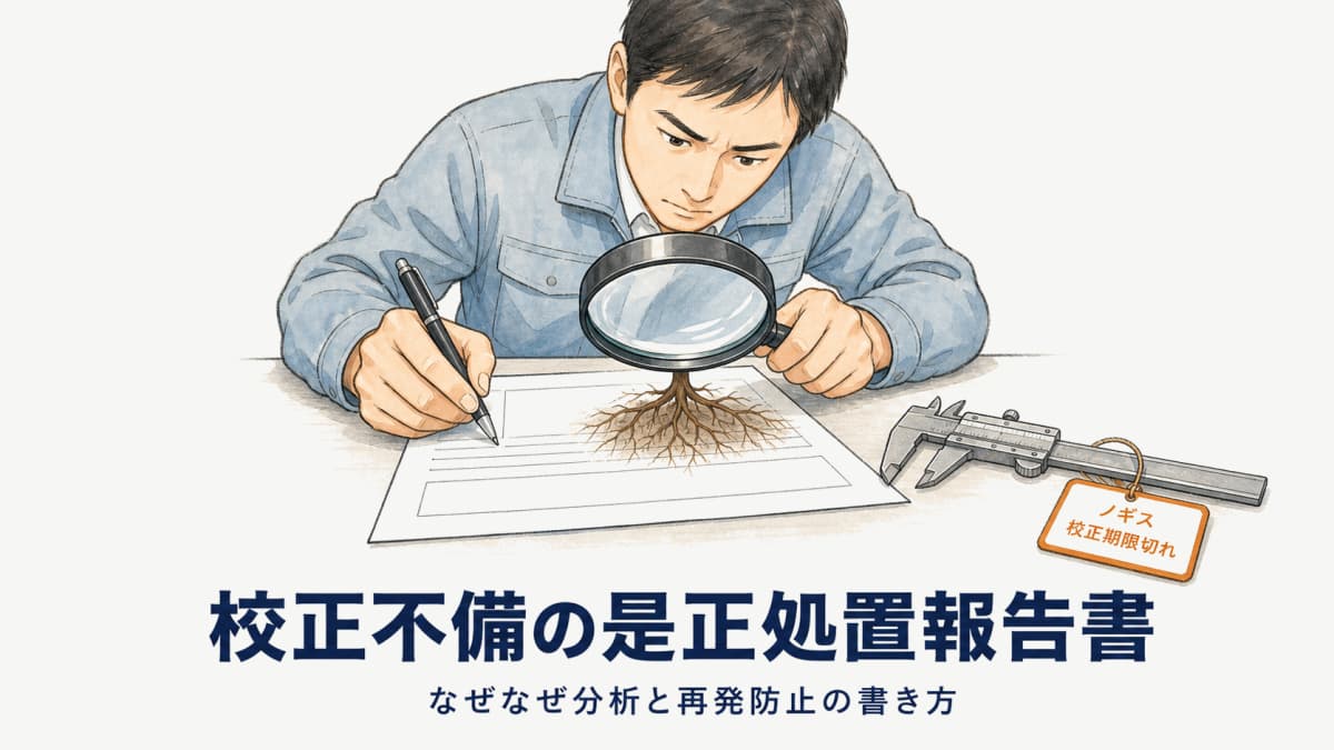 校正不備の是正処置報告書の書き方|なぜなぜ分析と再発防止のテンプレ【2026年版】