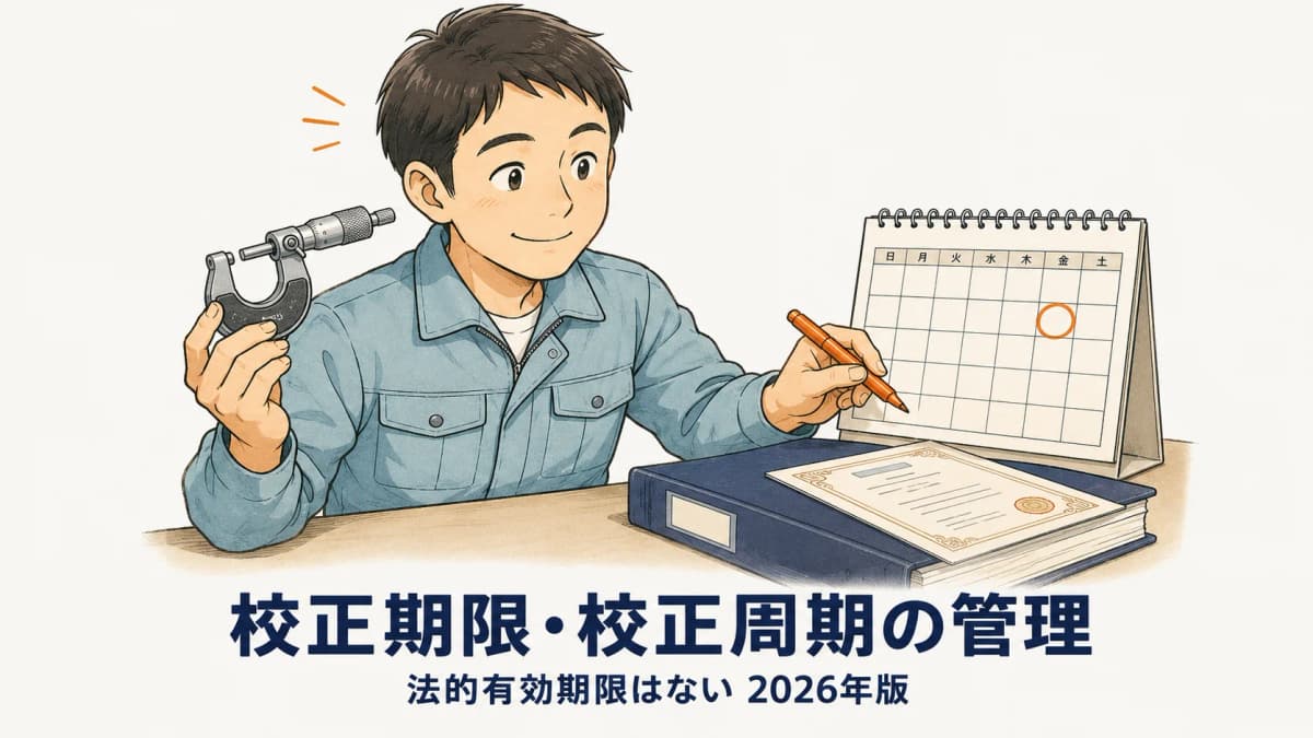 計測器の校正期限・校正周期の管理|法的有効期限はない【2026年版】