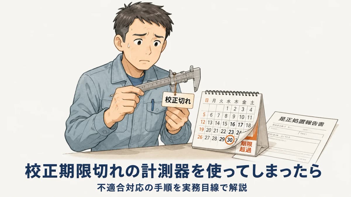 校正期限切れの計測器を使ってしまったら|不適合対応の手順【2026年版】