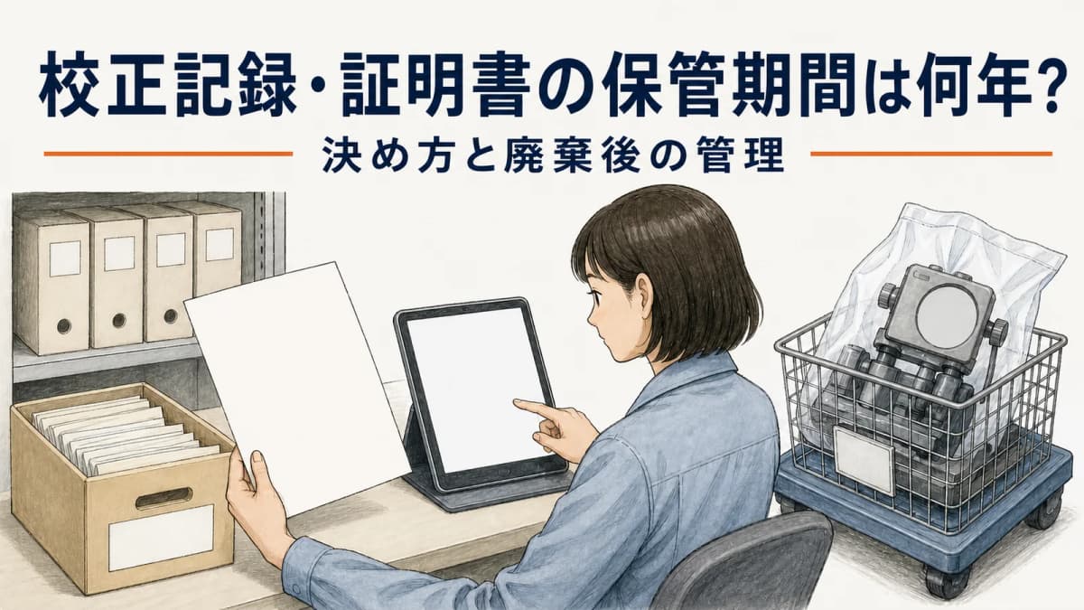 校正記録・証明書の保管期間は何年?決め方と廃棄後の管理