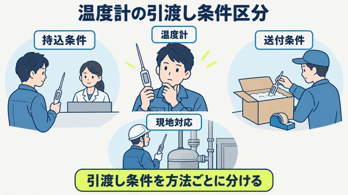 温度計の持込・送付・現地対応を使用場所と合わせて整理する