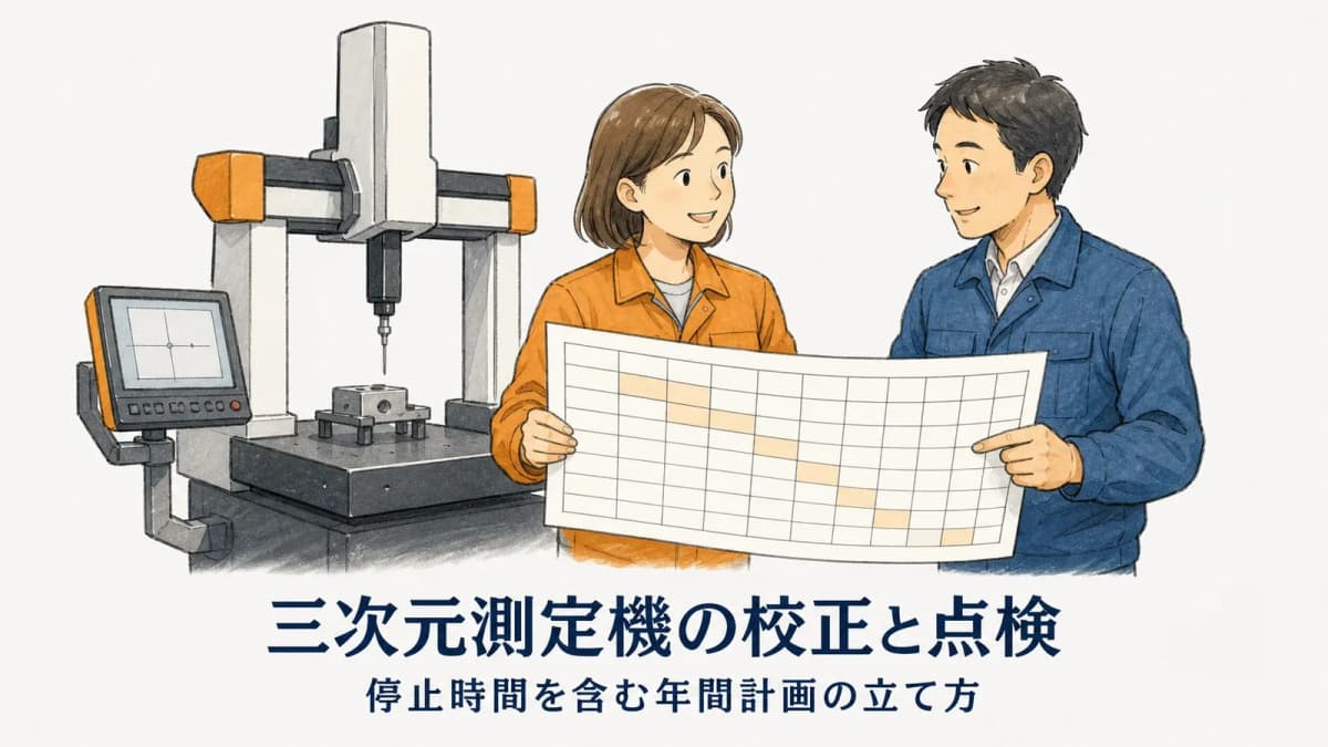 三次元測定機の校正と点検|停止時間を含む年間計画の立て方