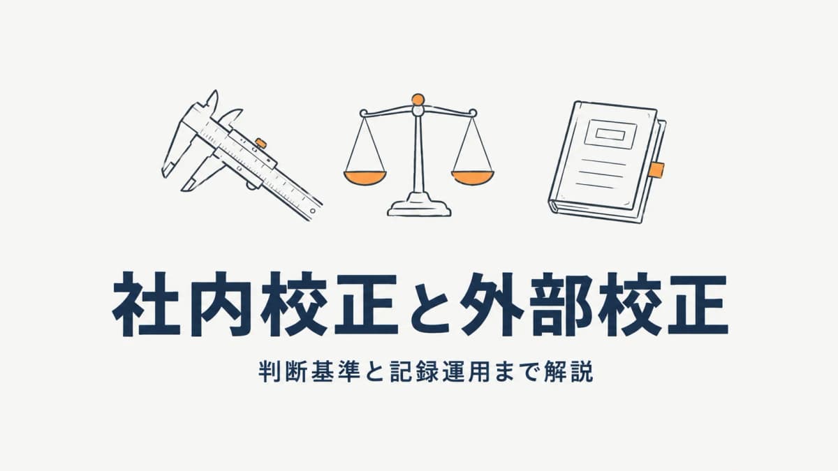 計測器の社内校正と外部校正の違い|判断基準と記録運用まで解説【2026年版】
