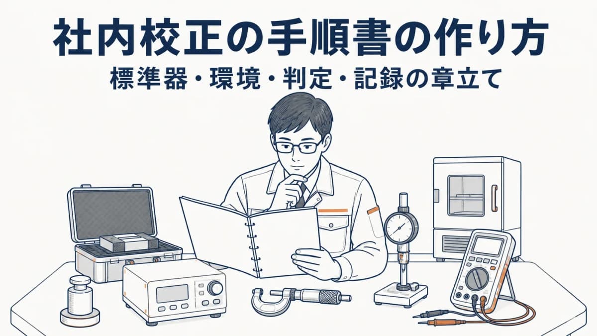 社内校正の手順書の作り方|標準器・環境・判定・記録の章立て