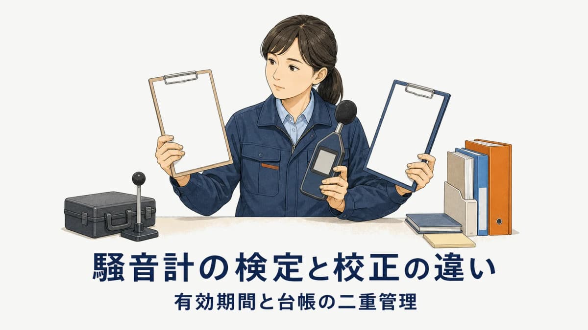 騒音計の検定と校正の違い|有効期間と台帳の二重管理【2026年版】