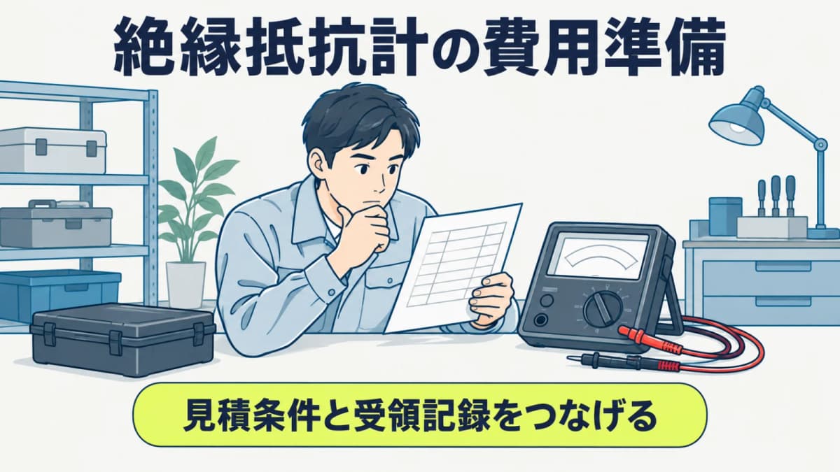 絶縁抵抗計の校正費用|見積もりで確認する項目と記録の残し方【2026年版】